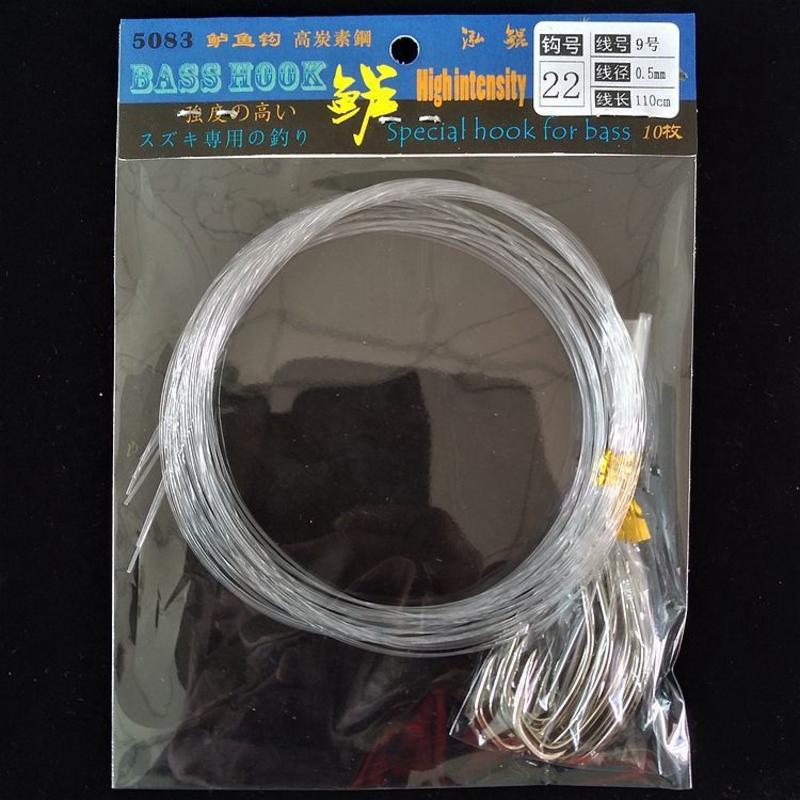 有倒刺海鲈鱼钩 绑好子线挂虾海钓船钓钩